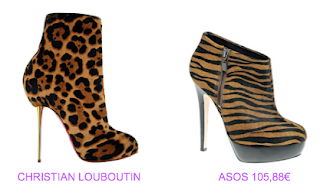 Botines print animal 2 Christian Louboutin vs Asos